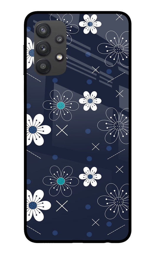 Flowers Samsung M32 5G Glass Case