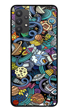 Space Abstract Samsung M32 5G Glass Case
