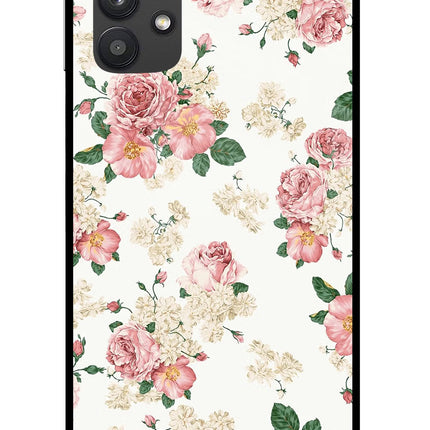 Flowers Samsung M32 5G Glass Case Back Cover by Casekaro