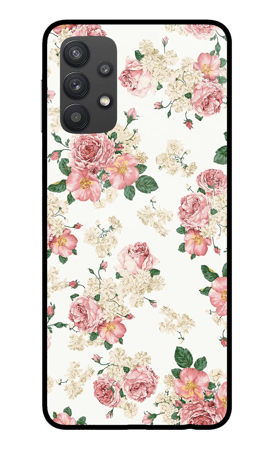 Flowers Samsung M32 5G Back Cover, Glass case