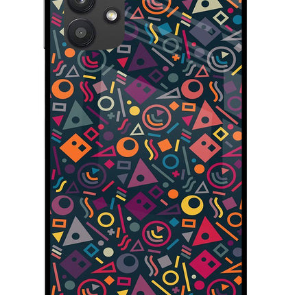 Geometric Abstract Samsung M32 5G Glass Case Back Cover by Casekaro