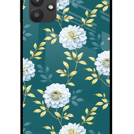 Flowers Samsung M32 5G Glass Case Back Cover by Casekaro