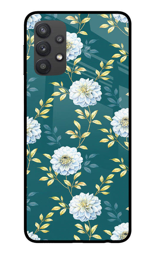 Flowers Samsung M32 5G Glass Case
