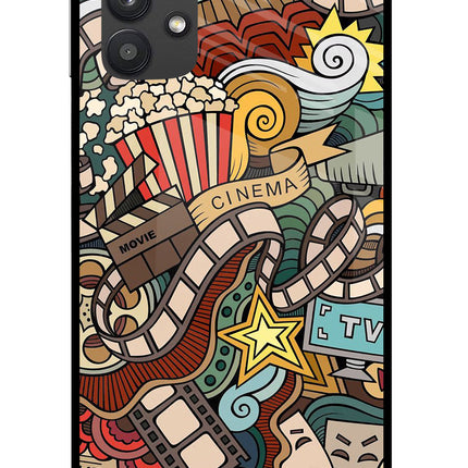 Cinema Abstract Samsung M32 5G Glass Case Back Cover by Casekaro