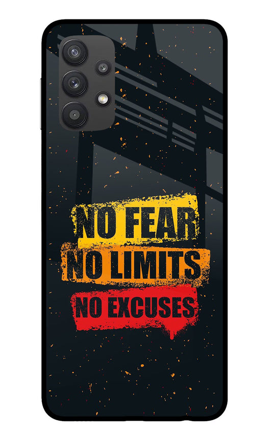 No Fear No Limits No Excuse Samsung M32 5G Glass Case