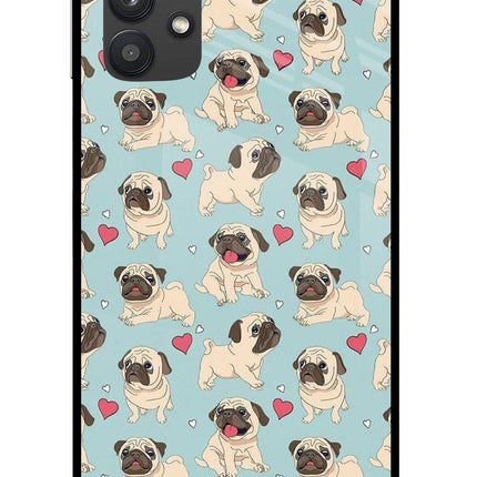 Pug Dog Samsung M32 5G Glass Case Back Cover by Casekaro