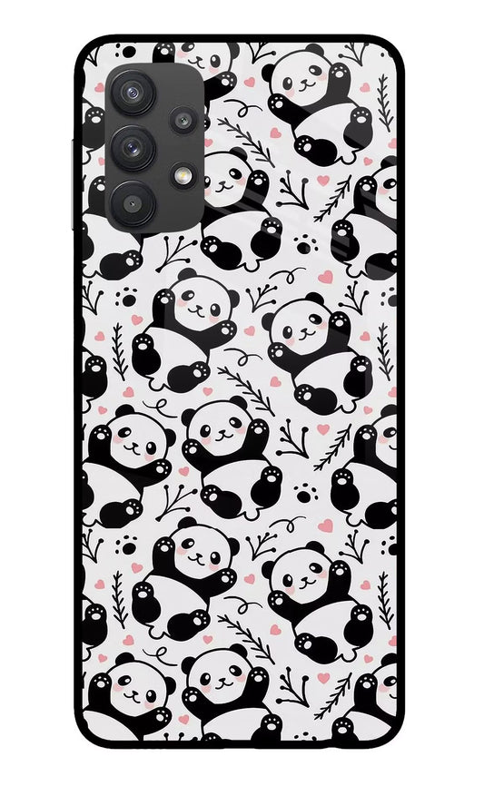 Cute Panda Samsung M32 5G Glass Case