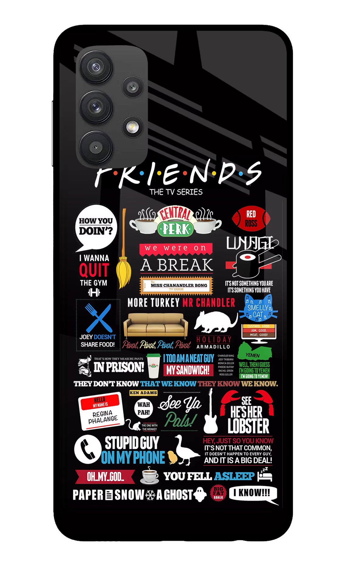 FRIENDS Samsung M32 5G Glass Case