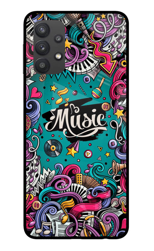 Music Graffiti Samsung M32 5G Glass Case