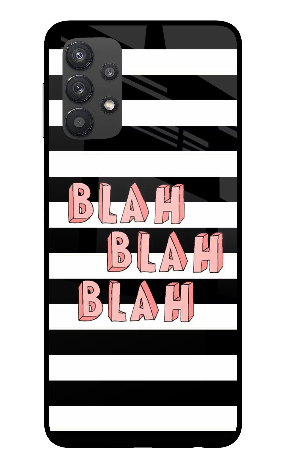 Blah Blah Blah Samsung M32 5G Glass Case Back Cover by Casekaro