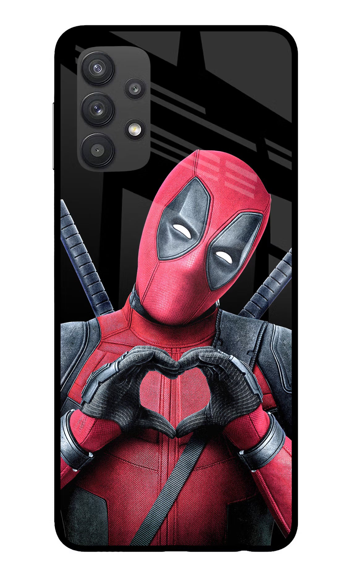 Deadpool Samsung M32 5G Glass Case