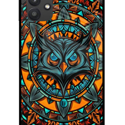 Angry Owl Art Samsung M32 5G Glass Case Back Cover by Casekaro