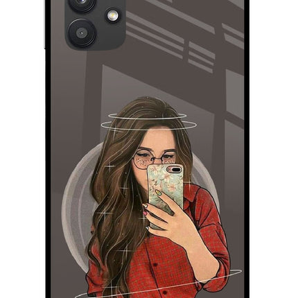 Selfie Queen Samsung M32 5G Glass Case Back Cover by Casekaro