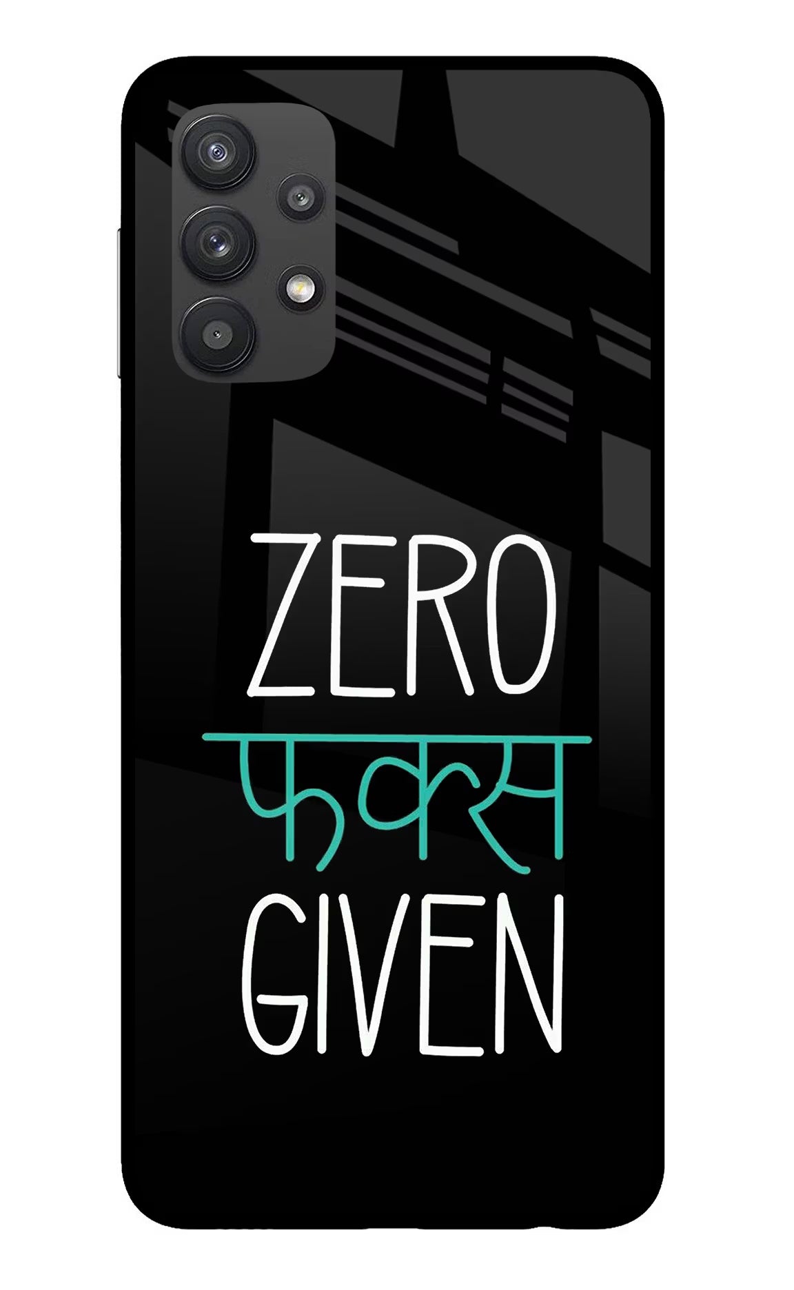Zero Fucks Given Samsung M32 5G Glass Case Back Cover by Casekaro