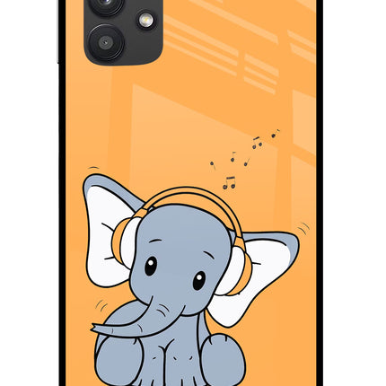 High On Music Samsung M32 5G Glass Case Back Cover by Casekaro