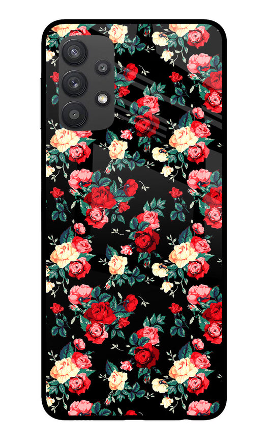 Rose Pattern Samsung M32 5G Glass Case