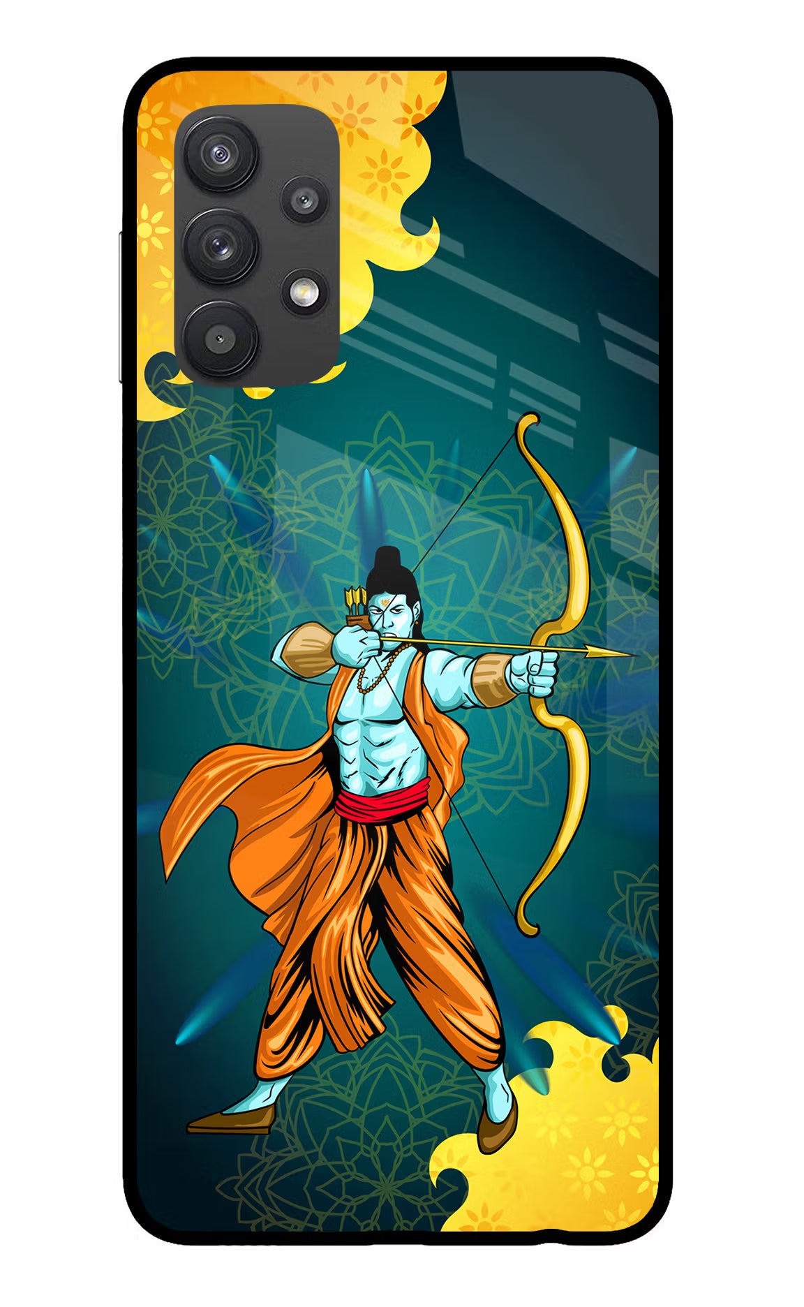 Lord Ram - 6 Samsung M32 5G Glass Case Back Cover by Casekaro
