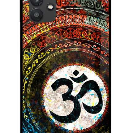 Om Cultural Samsung M32 5G Glass Case Back Cover by Casekaro