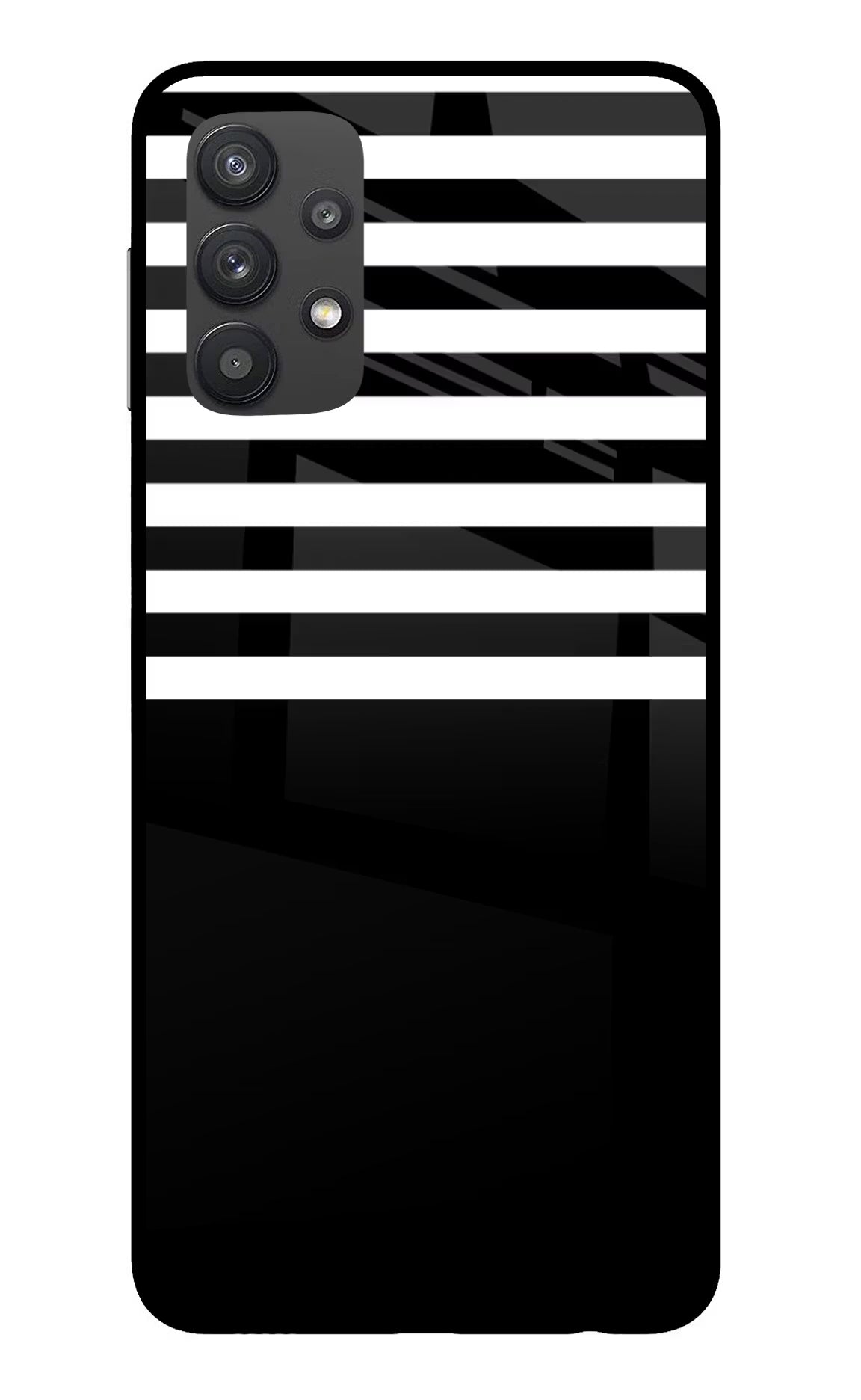 Black and White Print Samsung M32 5G Glass Case