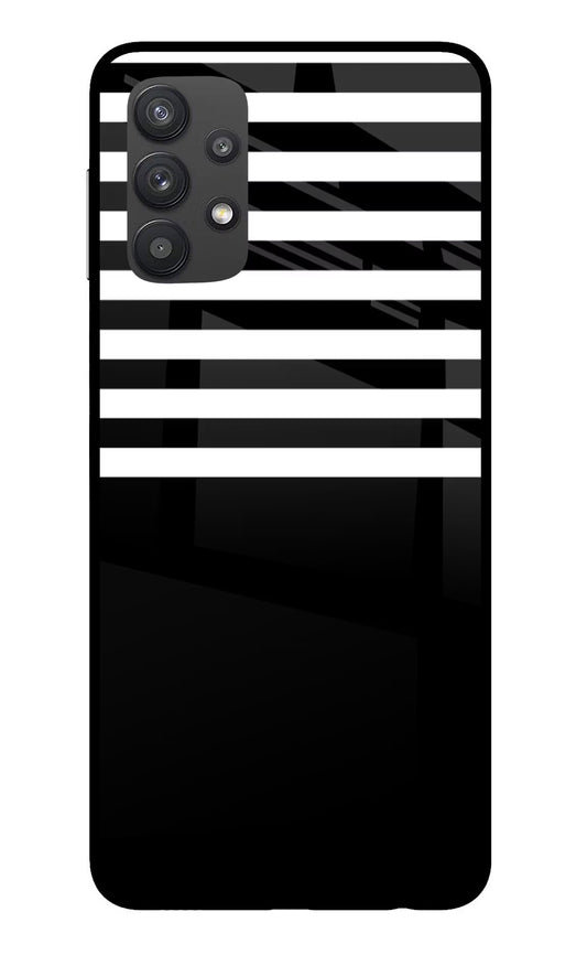 Black and White Print Samsung M32 5G Glass Case