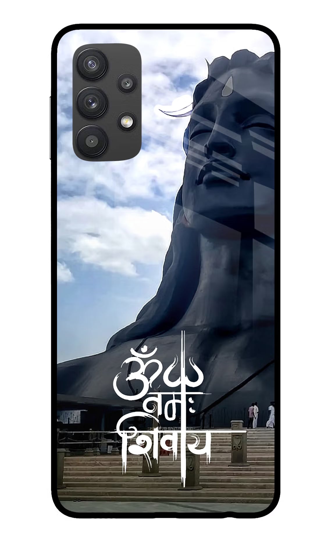 Om Namah Shivay Samsung M32 5G Glass Case Back Cover by Casekaro