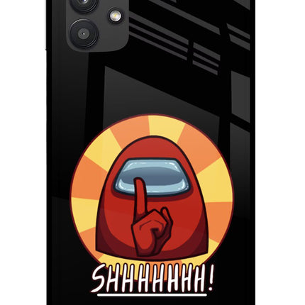 Among Us Shhh! Samsung M32 5G Glass Case Back Cover by Casekaro
