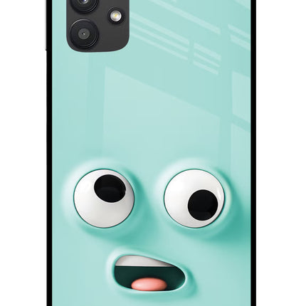 Funny Cartoon Samsung M32 5G Glass Case Back Cover by Casekaro