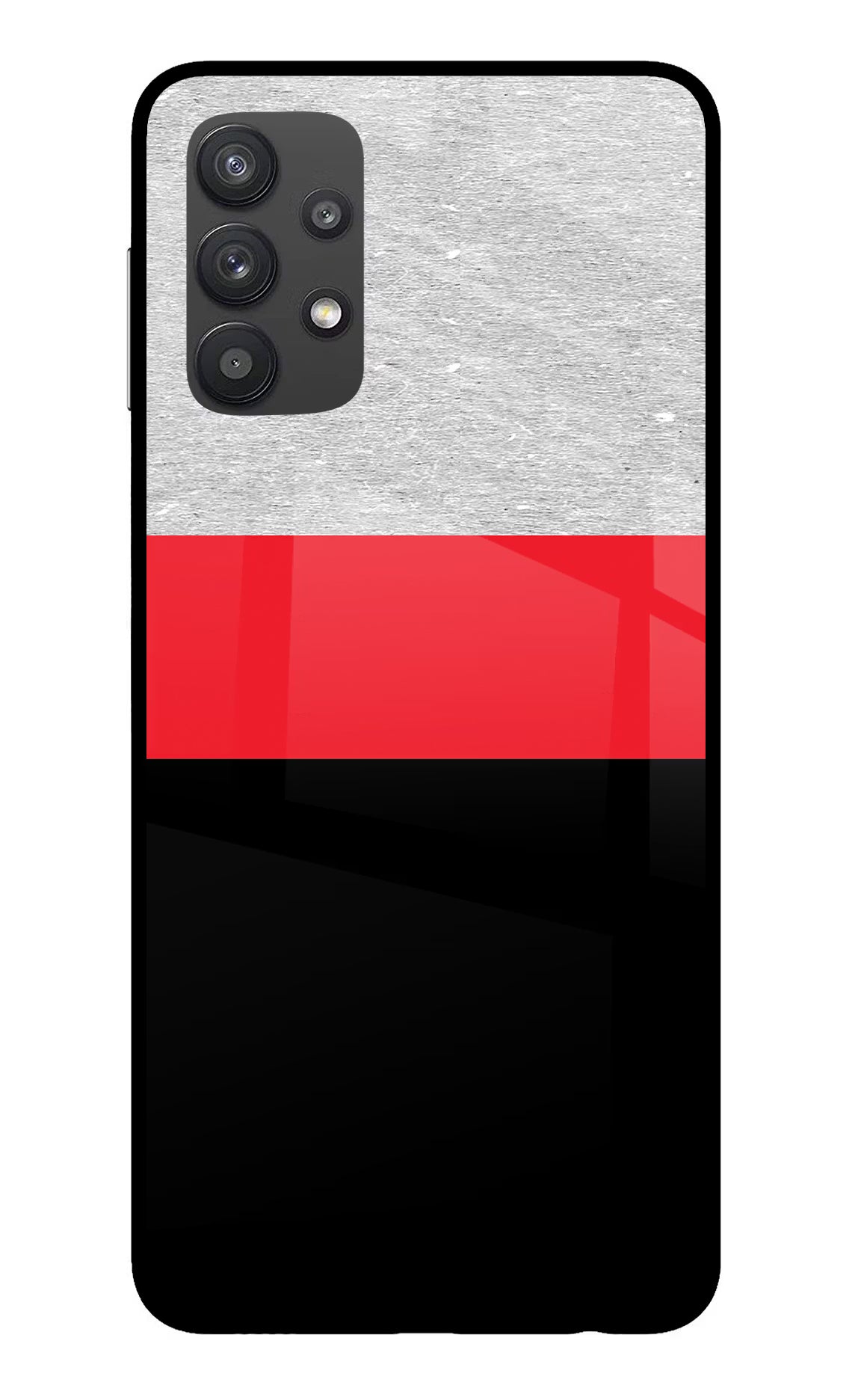 Tri Color Pattern Samsung M32 5G Glass Case