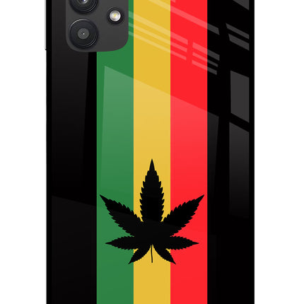 Weed Flag Samsung M32 5G Glass Case Back Cover by Casekaro