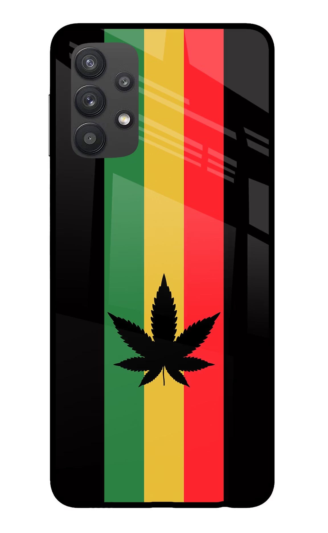 Weed Flag Samsung M32 5G Glass Case Back Cover by Casekaro