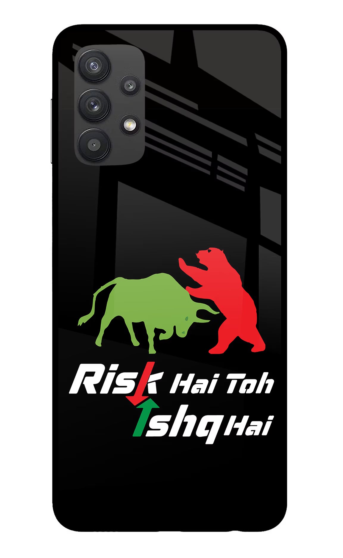 Risk Hai Toh Ishq Hai Samsung M32 5G Glass Case Back Cover by Casekaro