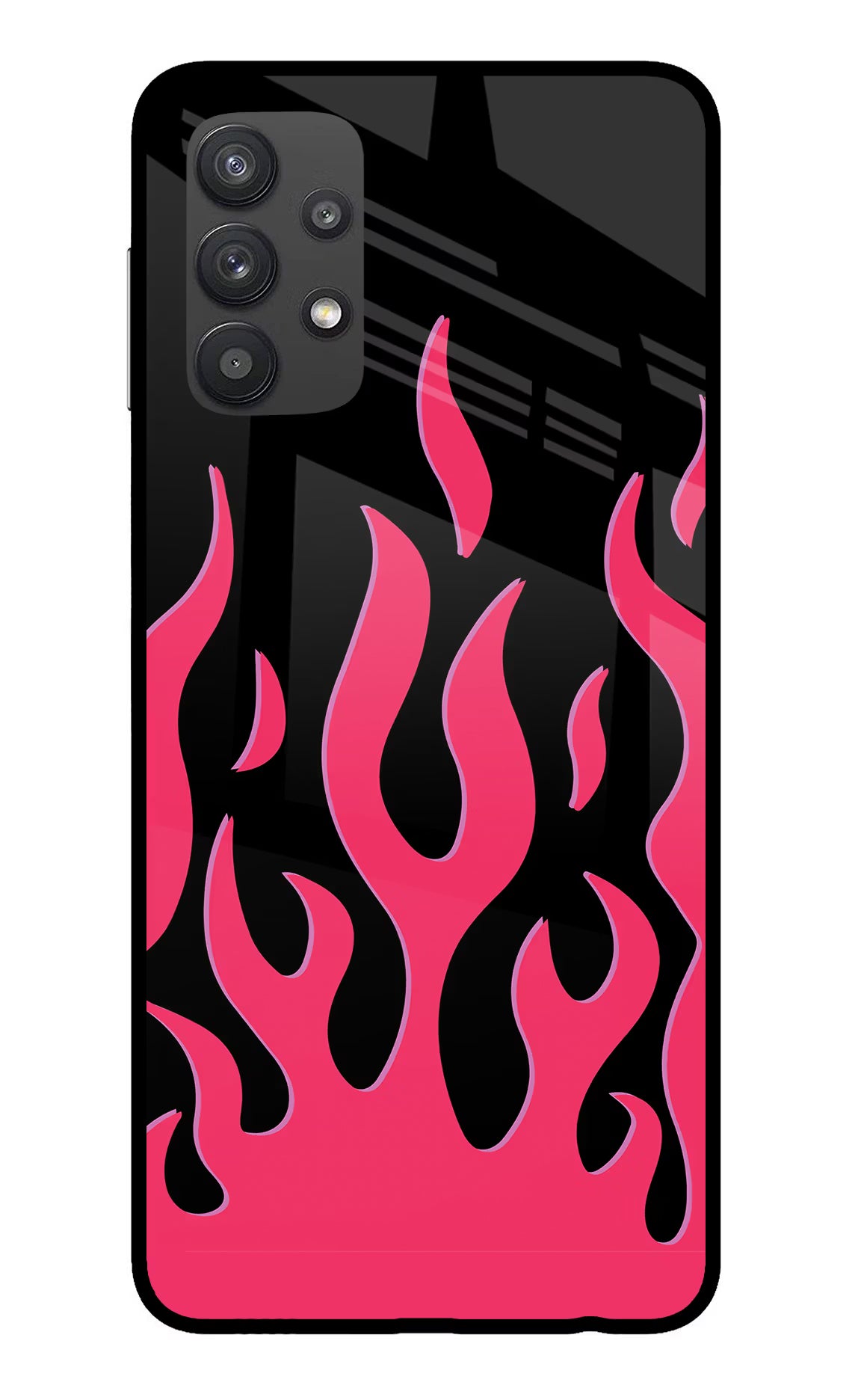 Fire Flames Samsung M32 5G Glass Case Back Cover by Casekaro