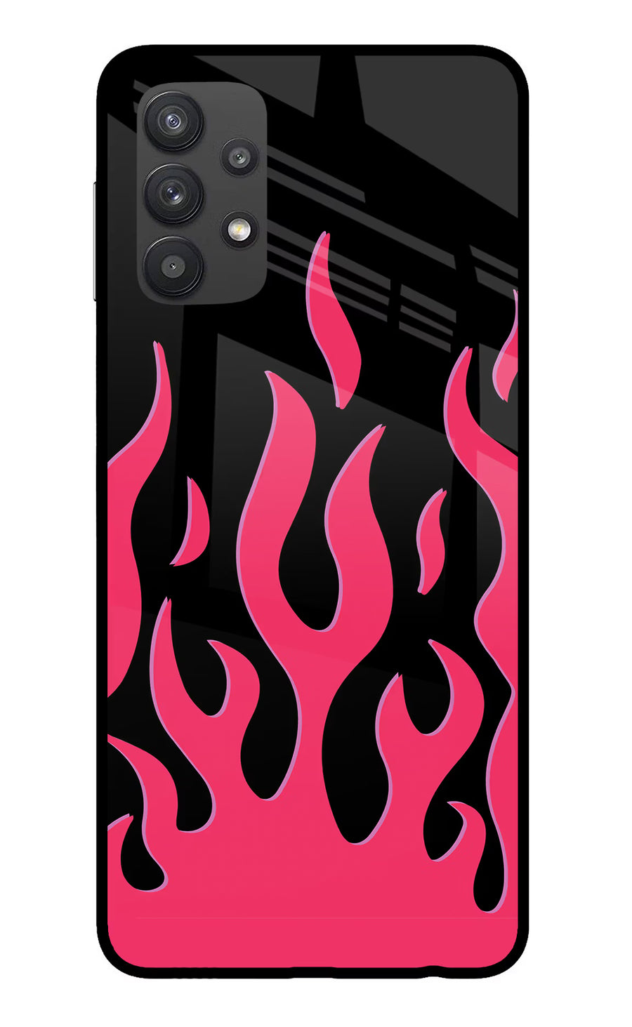 Fire Flames Samsung M32 5G Back Cover, Glass case