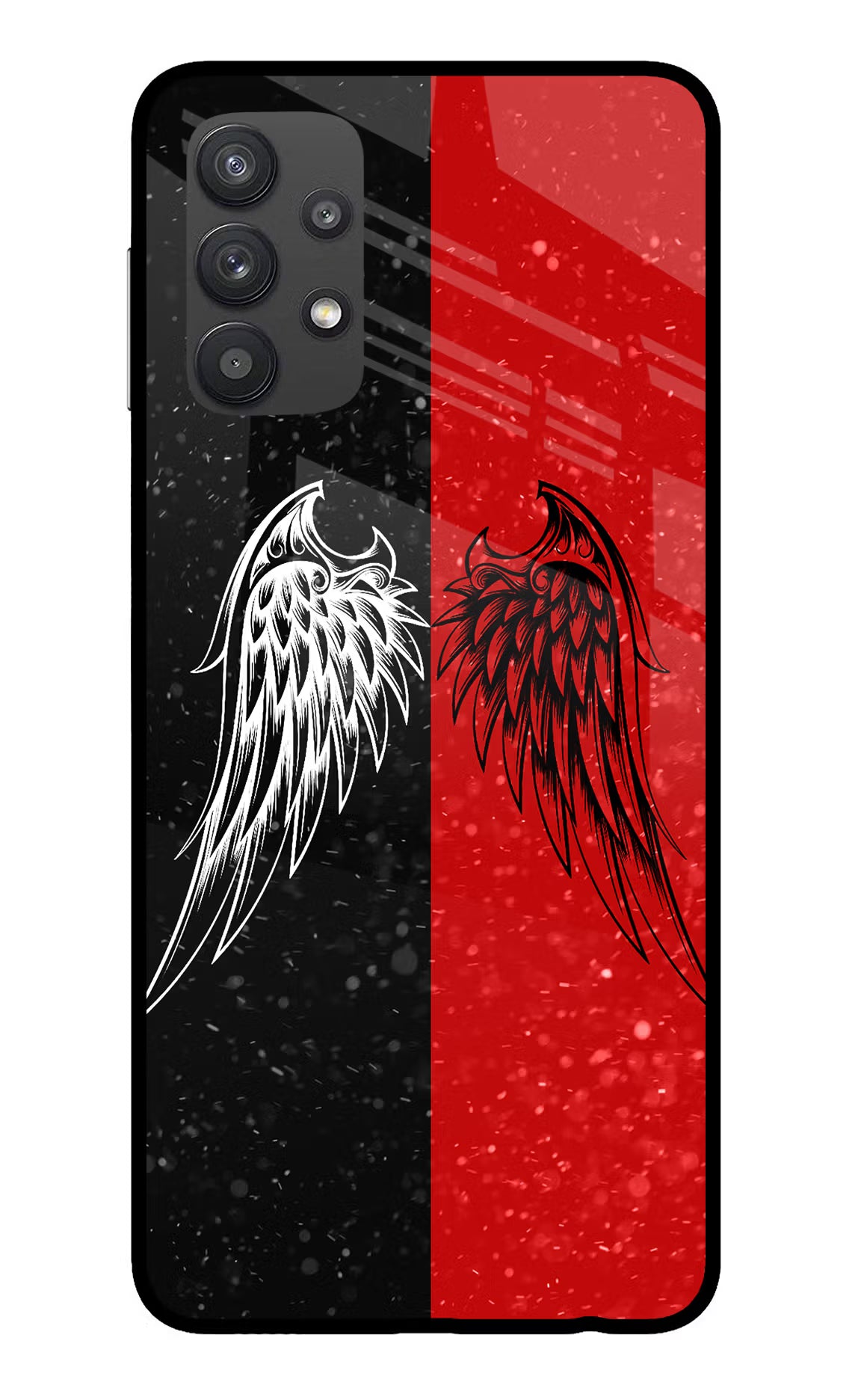 Wings Samsung M32 5G Glass Case Back Cover by Casekaro