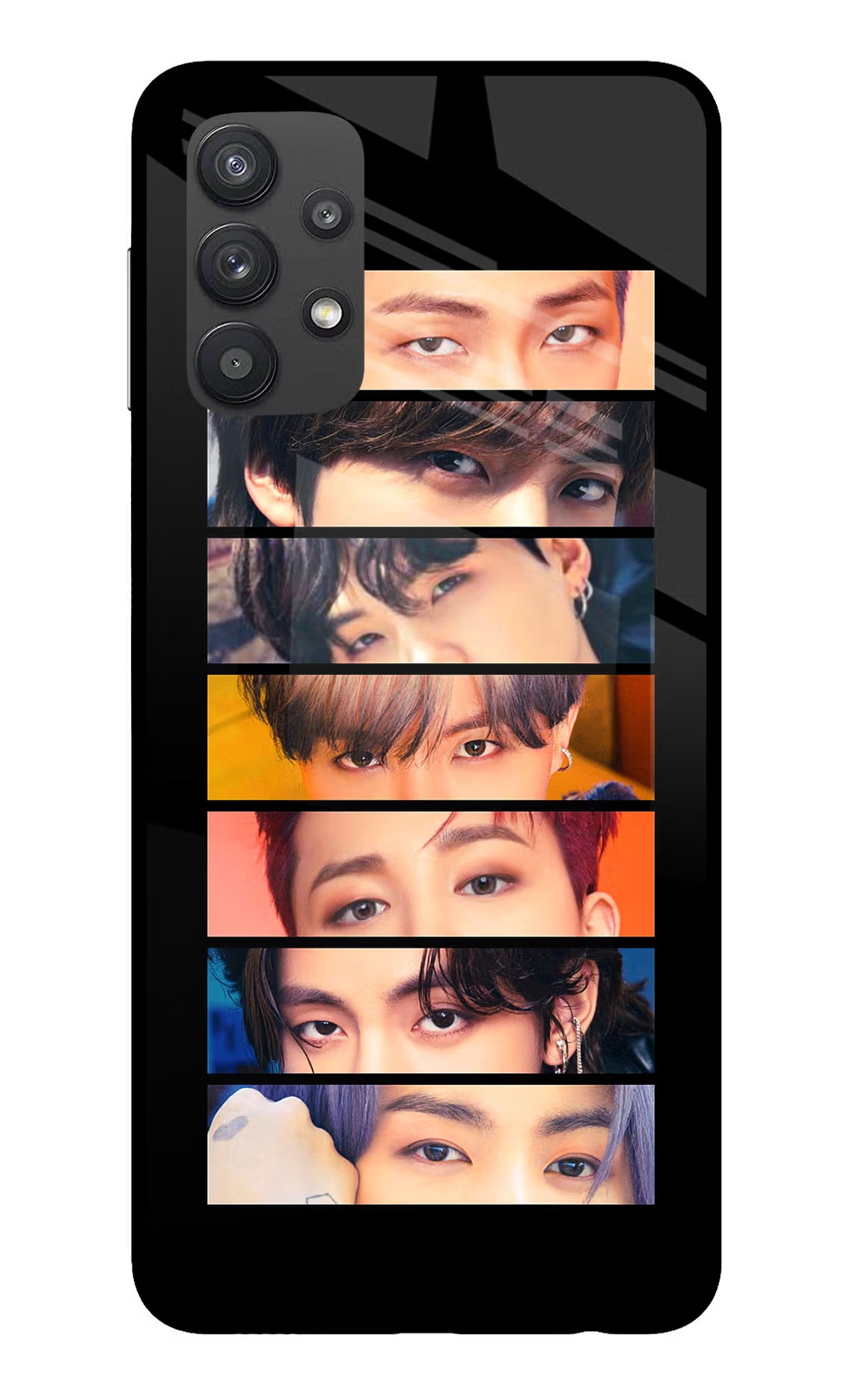 BTS Eyes Samsung M32 5G Glass Case Back Cover by Casekaro