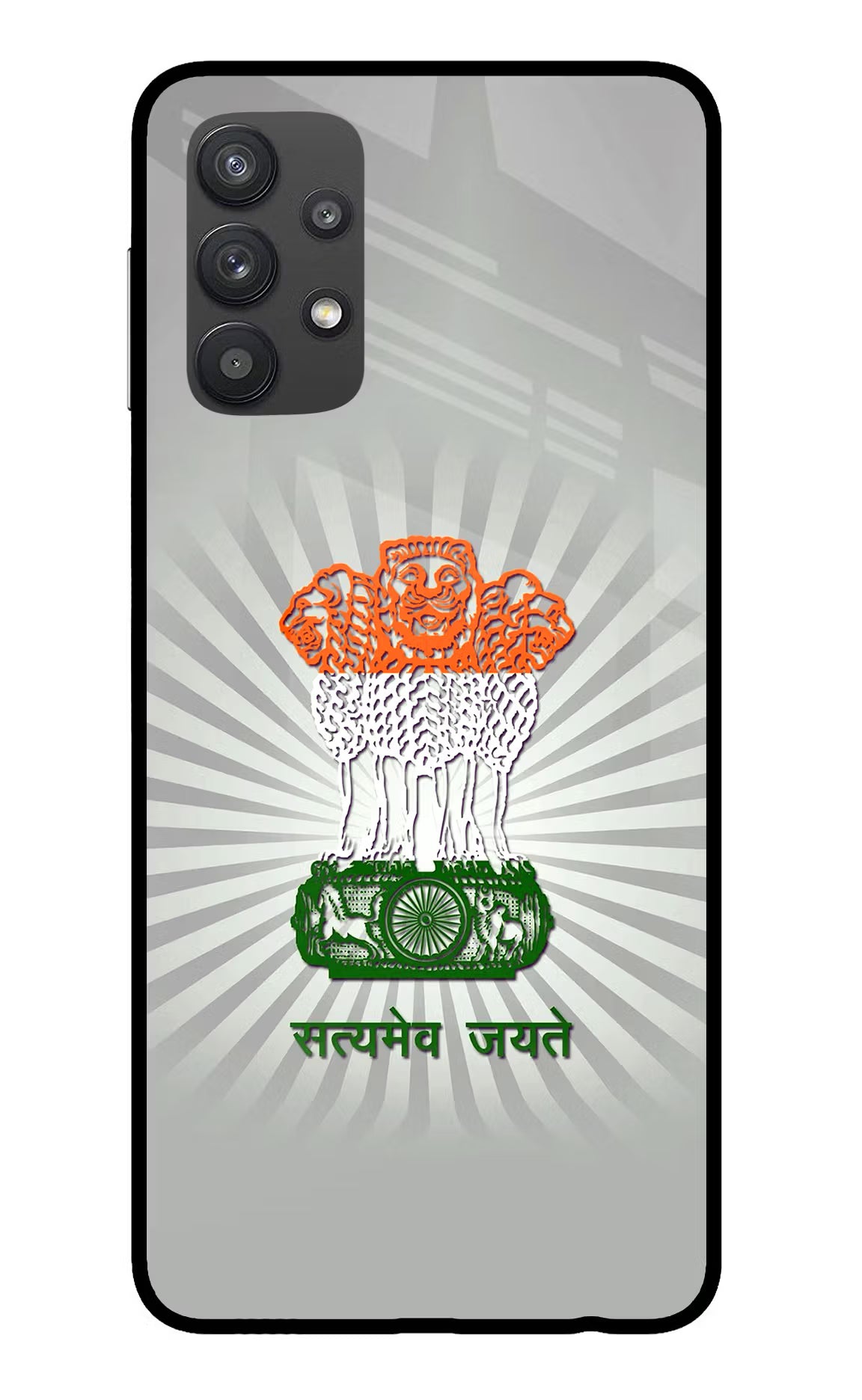 Satyamev Jayate Art Samsung M32 5G Glass Case