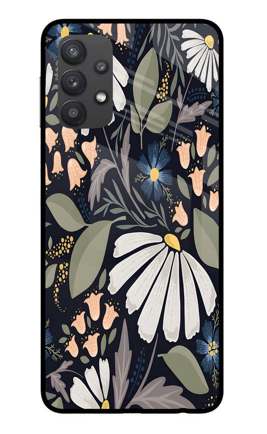 Flowers Art Samsung M32 5G Glass Case