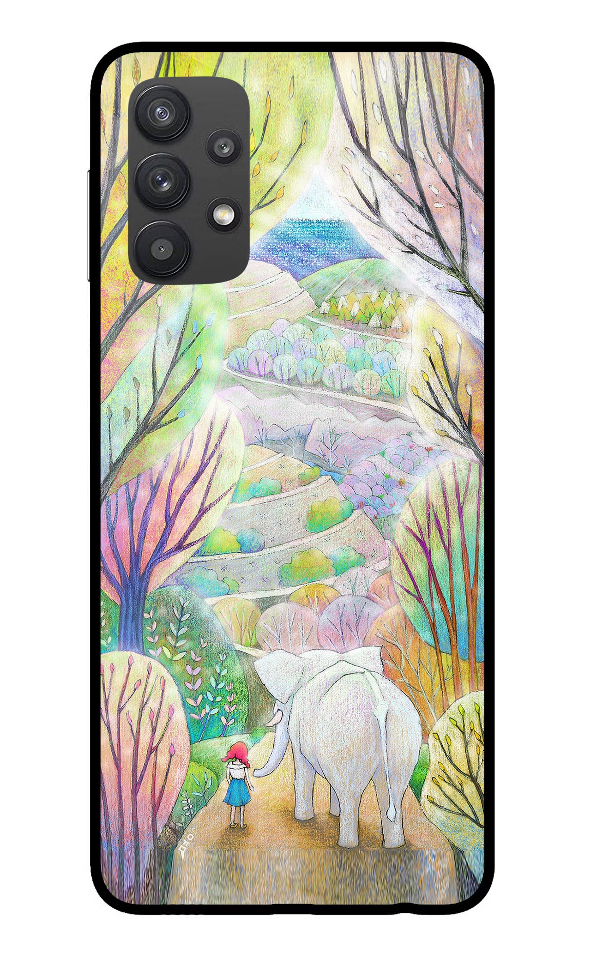 Nature Painting Samsung M32 5G Glass Case Back Cover by Casekaro