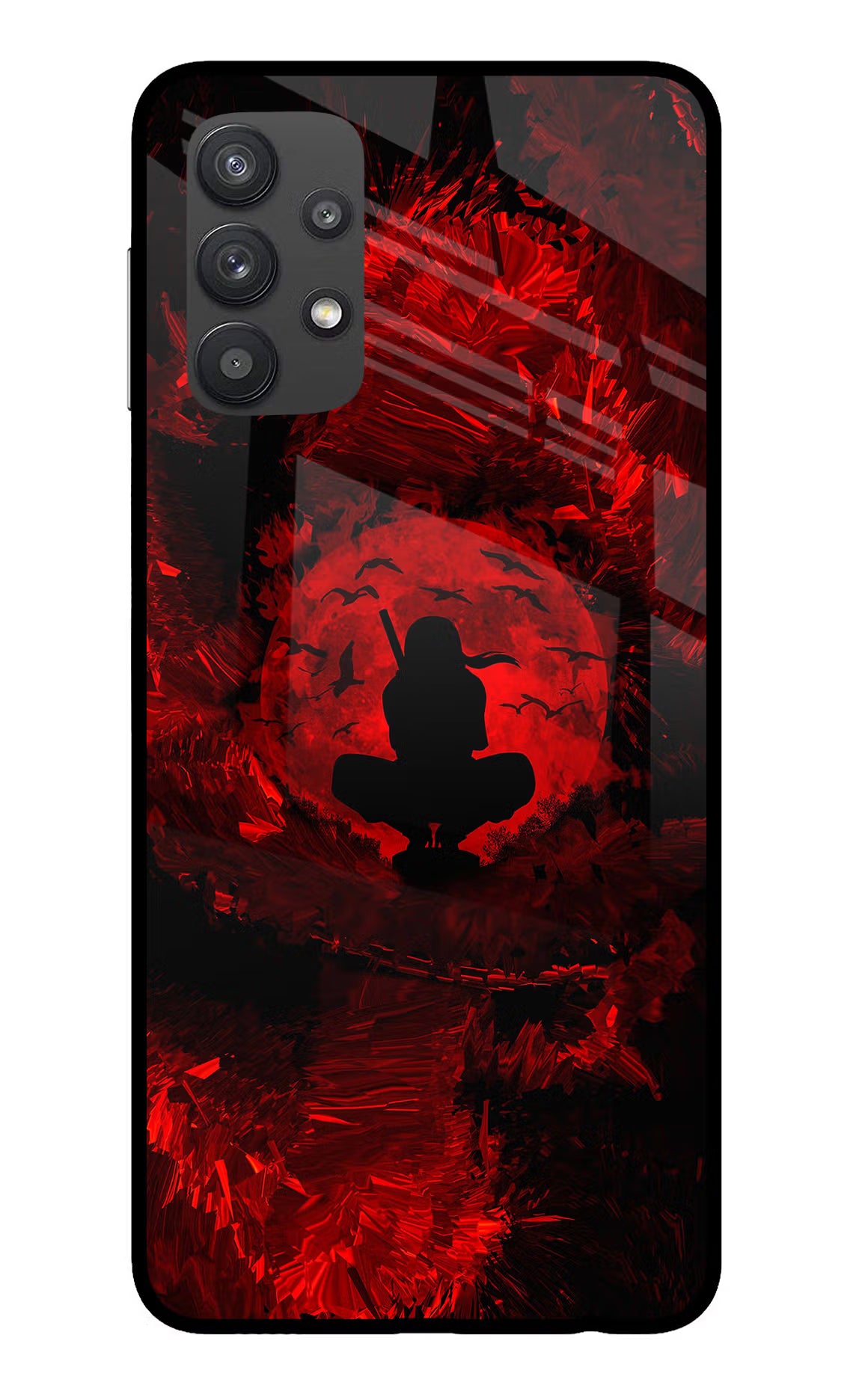Itachi Uchiha Samsung M32 5G Glass Case Back Cover by Casekaro