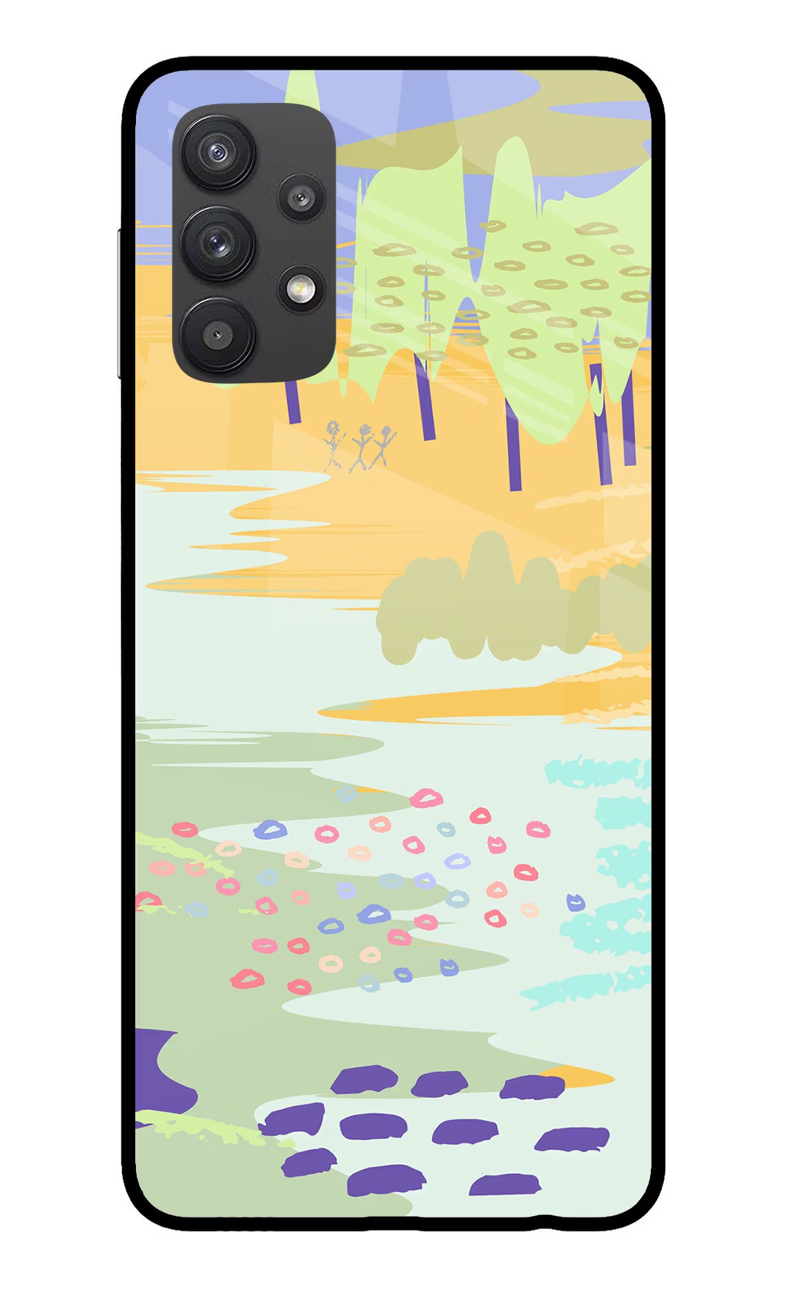 Scenery Samsung M32 5G Glass Case Back Cover by Casekaro