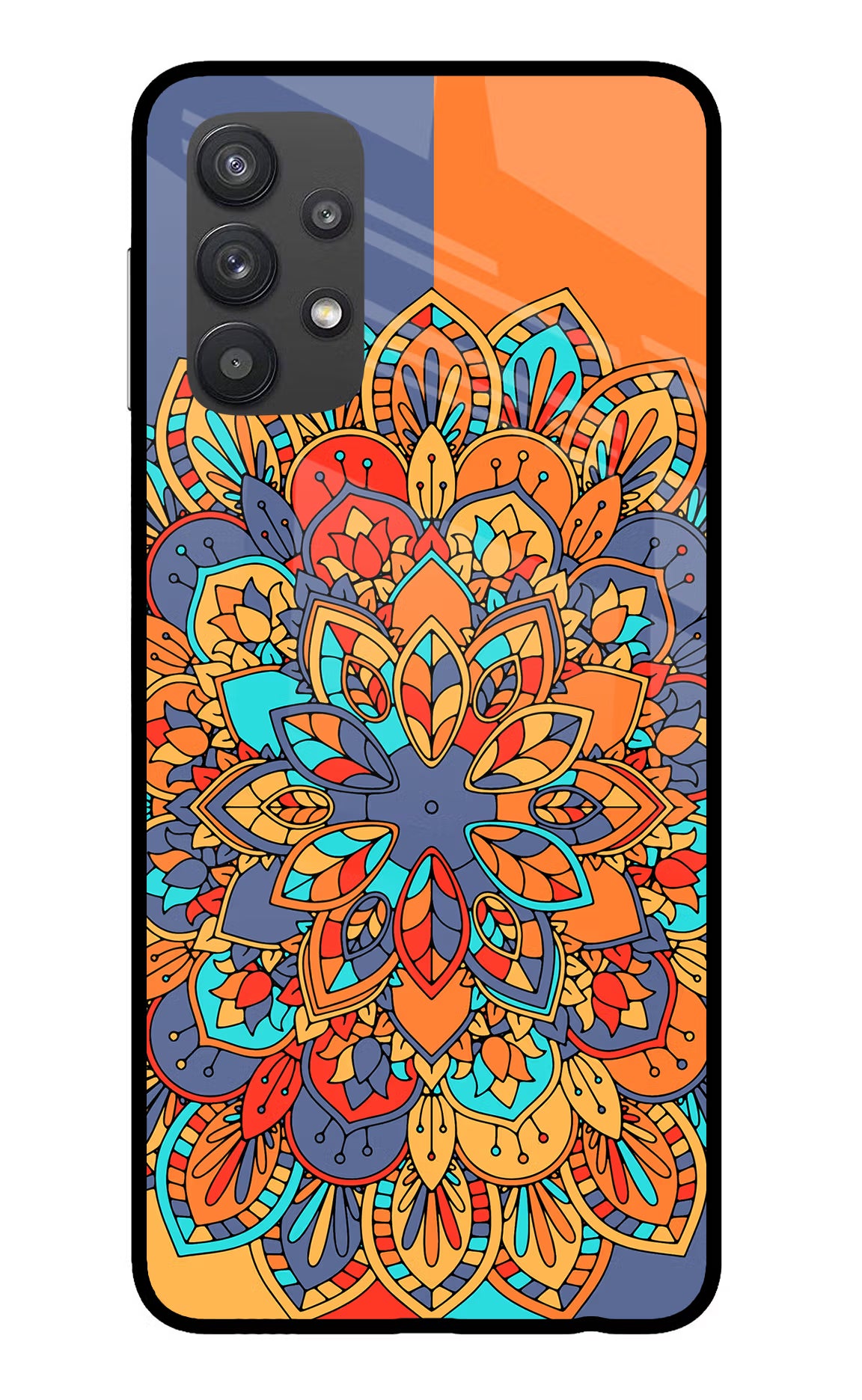 Color Mandala Samsung M32 5G Glass Case Back Cover by Casekaro