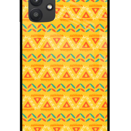 Tribal Pattern Samsung M32 5G Glass Case Back Cover by Casekaro