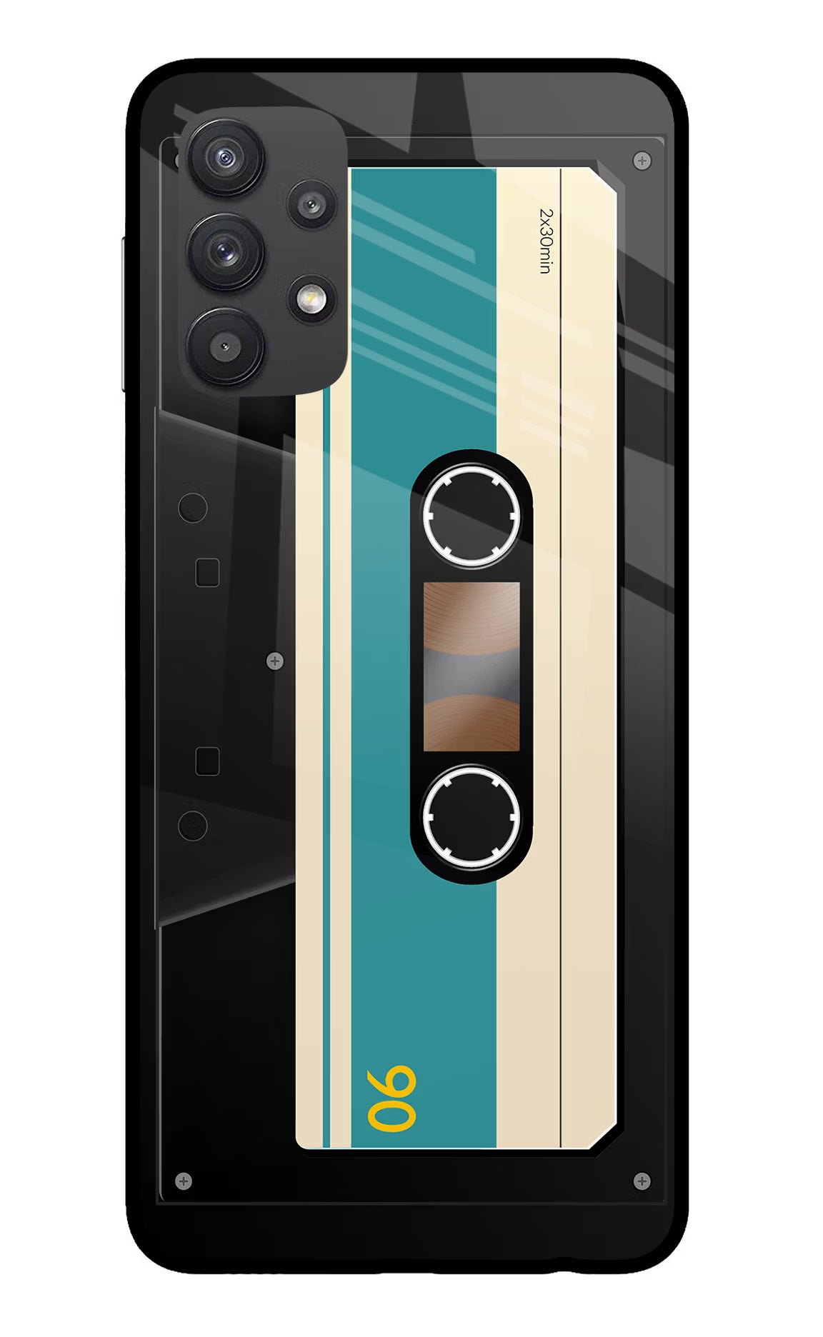 Cassette Samsung M32 5G Glass Case Back Cover by Casekaro