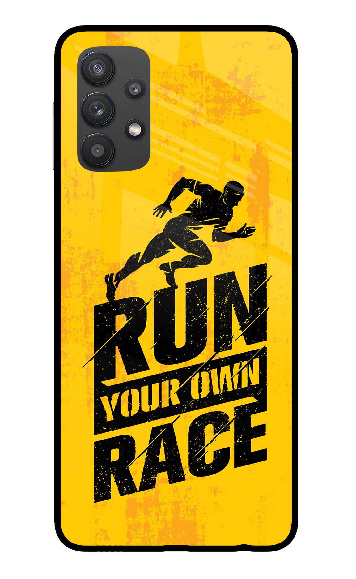 Run Your Own Race Samsung M32 5G Glass Case Back Cover by Casekaro