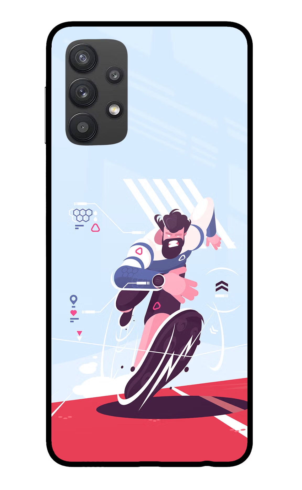 Run Pro Samsung M32 5G Glass Case Back Cover by Casekaro