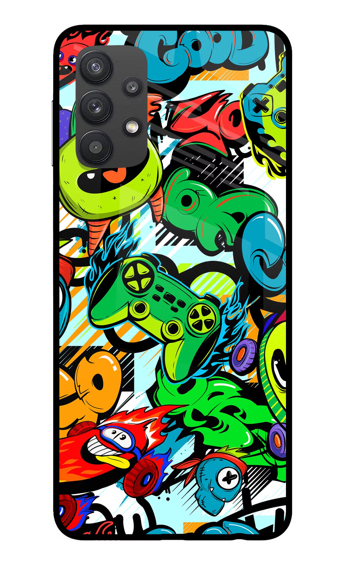 Game Doodle Samsung M32 5G Glass Case
