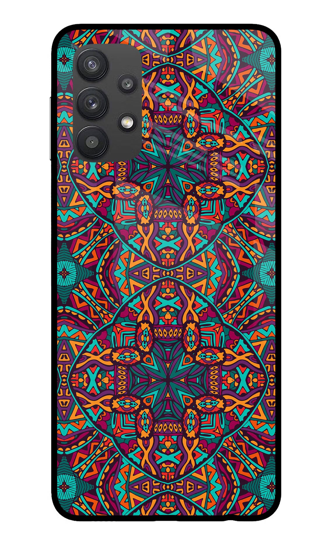 Colour Mandala Samsung M32 5G Glass Case Back Cover by Casekaro