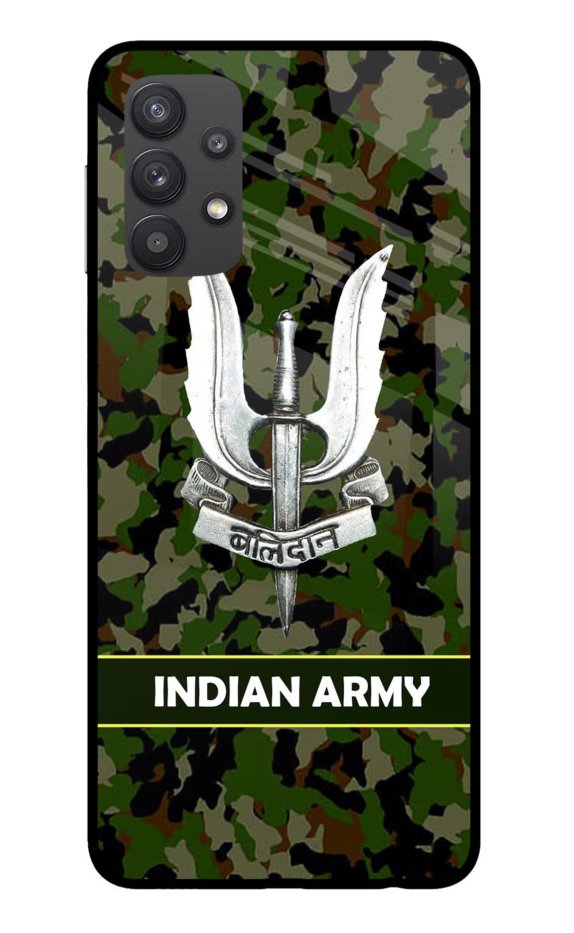 Balidan Indian Logo Samsung M32 5G Glass Case Back Cover by Casekaro