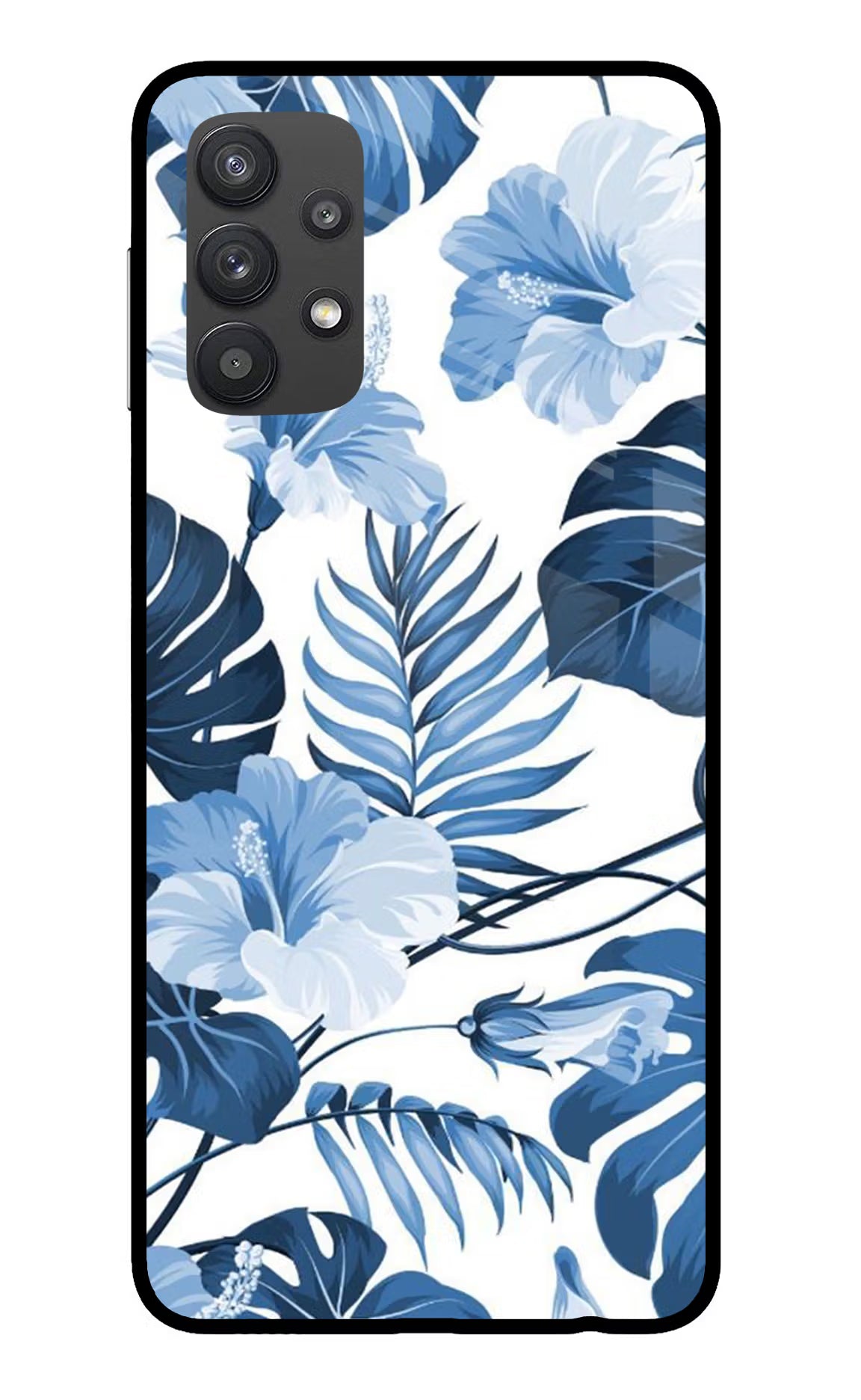 Fabric Art Samsung M32 5G Glass Case Back Cover by Casekaro