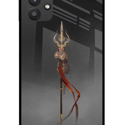 Shiv Trishul Samsung M32 5G Glass Case Back Cover by Casekaro